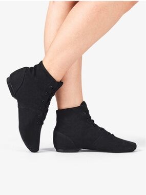 Theatricals Broadway Jazz Canvas High-Top Jazz Boots Black (10.5)